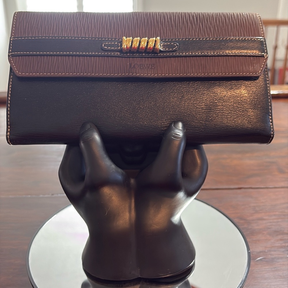 LOEWE Vintage Velazquez Long Wallet w/Gold Detail